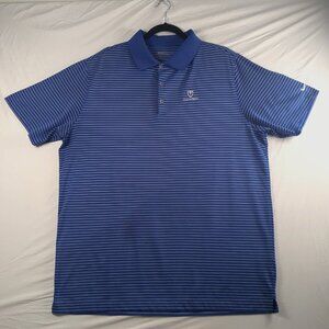 Nike Polo Shirt Adult Mens X-Large Blue Dri-Fit Golf Outdoors College‎ Fields